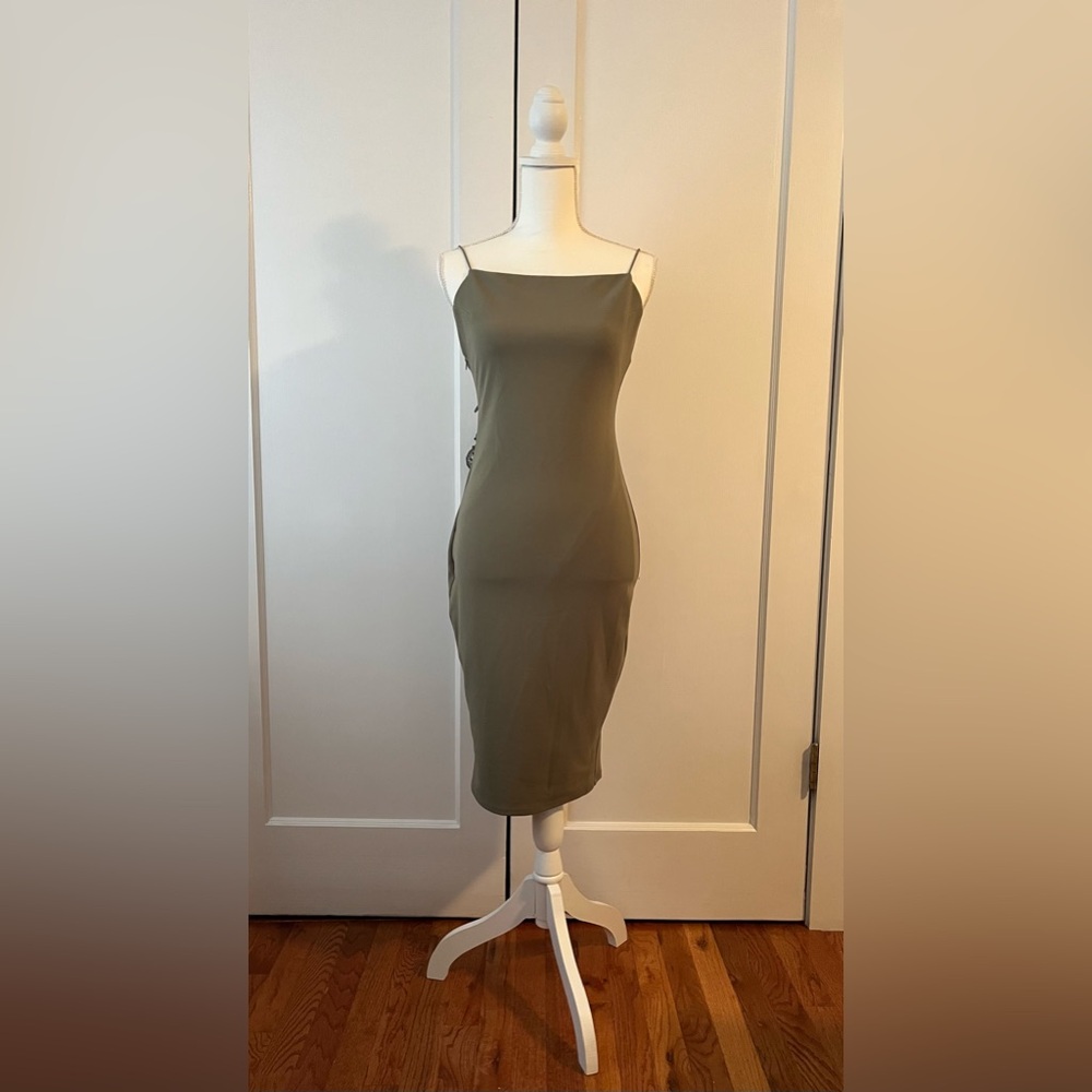 Chic Olive Midi Dress